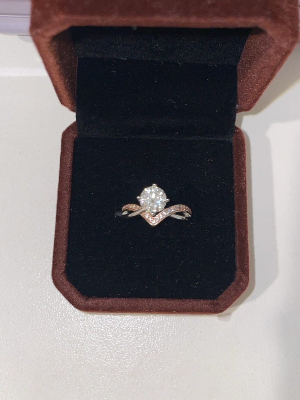 Tested moissanite diamond Gold and Silver Solitaire Halo Ring